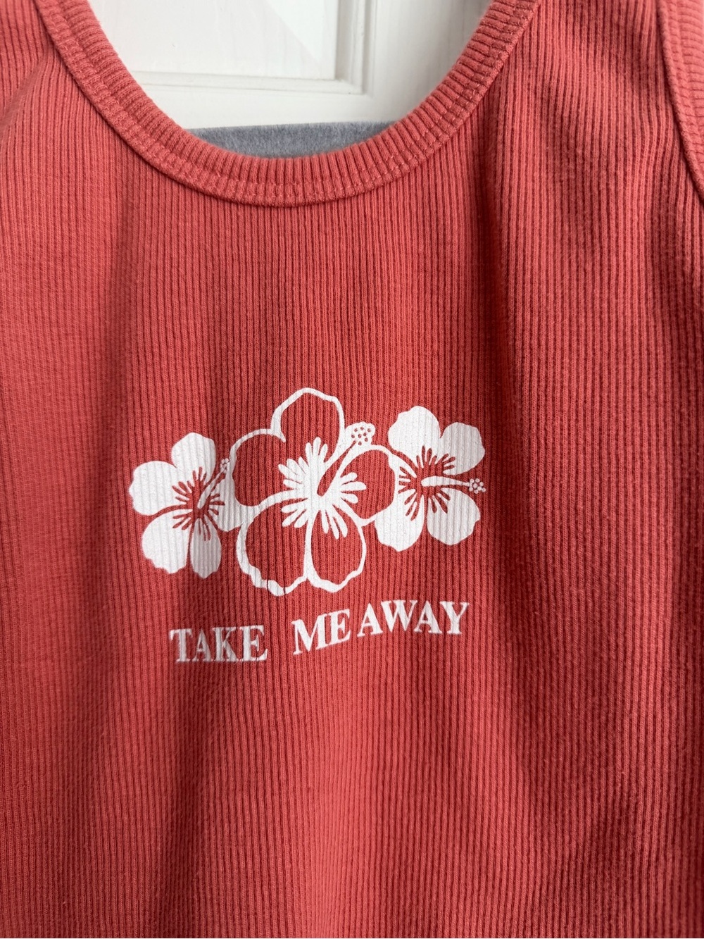 Take Me Away Red Ribbed Tank Top - Picture 2 of 4